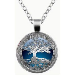 3 Pc Set Necklace Bracelet & Earrings Tree of Life